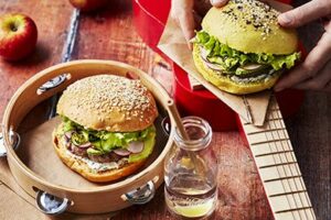 Burger de légumes croquants au fromage frais et veau haché