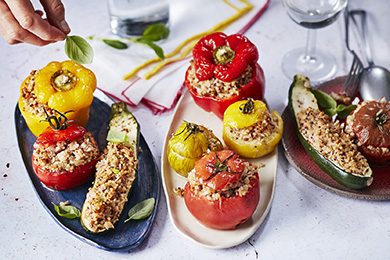 Légumes farcis aux céréales, quinoa